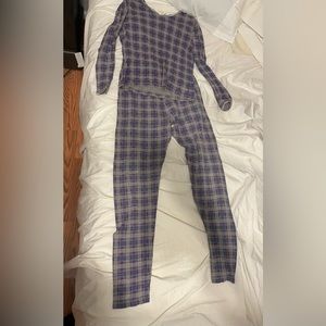 Vintage 90s girls Limited Too plaid pajama set